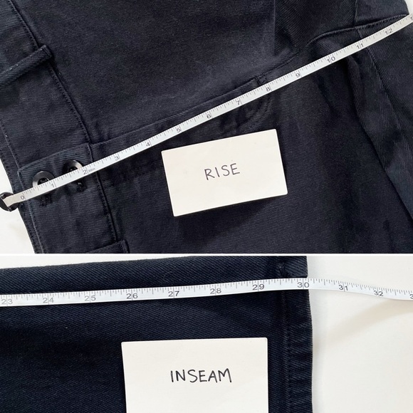 Aritzia Wilfred Free Modern Cargo Pants 2 black pockets tapered high rise waist - Picture 11 of 12